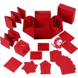 Pudełko na prezenty pełne niespodzianek Czerwone DIY