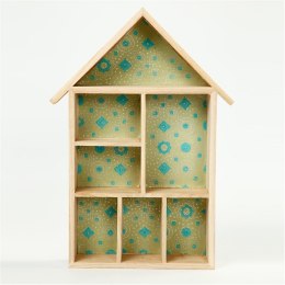 Domek z półkami drewniany H: 30 cm