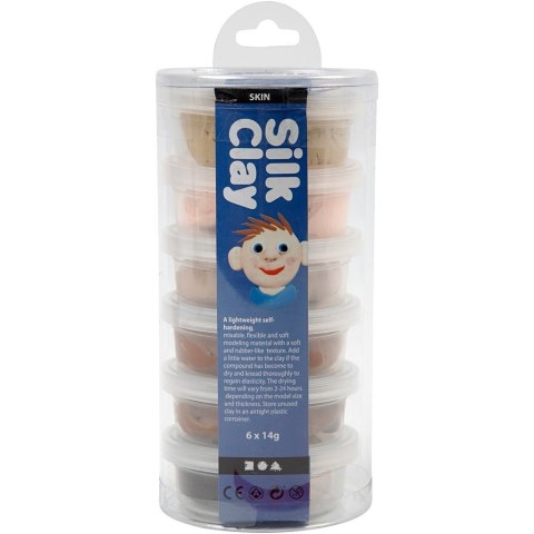Zestaw Masa Silk Clay 6x14g Cieliste i Brązy Zestaw Masa Silk Clay 6x14g Cieliste i Brązy