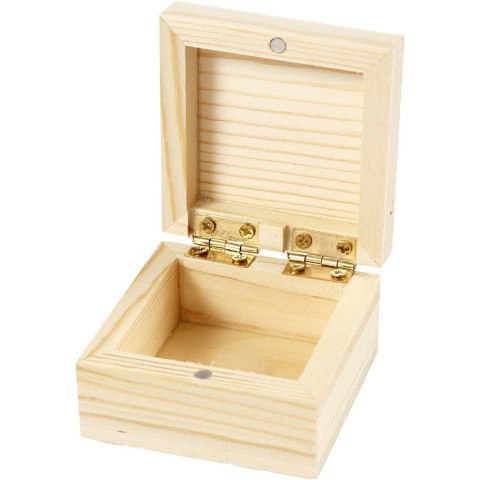 Pudełko z drewna 6x6x3,5 cm Pudełko z drewna 6x6x3,5 cm
