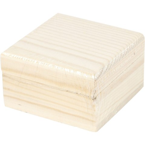 Pudełko z drewna 6x6x3,5 cm Pudełko z drewna 6x6x3,5 cm