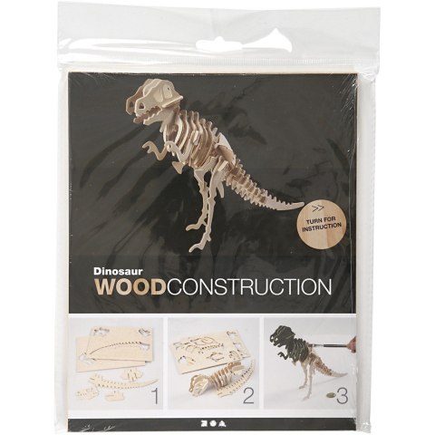 Puzzle 3D drewniane, tyranozaur Puzzle 3D drewniane, tyranozaur