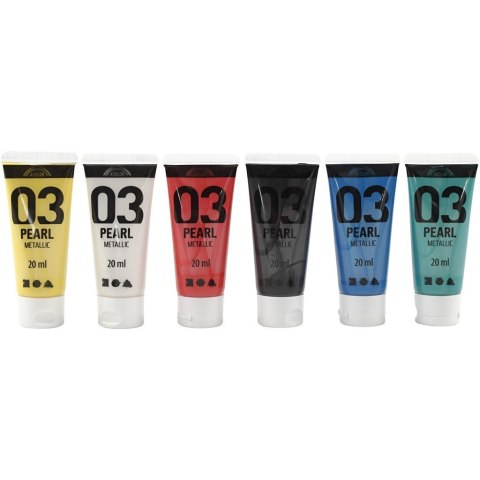Zestaw farb akryl. met. 6x20ml kol. podst. Zestaw farb akryl. met. 6x20ml kol. podst.
