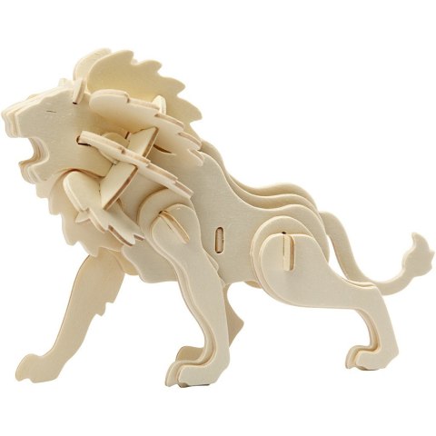 Puzzle 3D drewniane, lew Puzzle 3D drewniane, lew