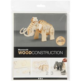 Puzzle 3D drewniane, mamut