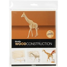 Puzzle 3D drewniane, żyrafa