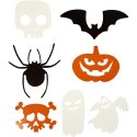 Motywy Halloweenowe z kartonu 5-10 cm Motywy Halloweenowe z kartonu 5-10 cm