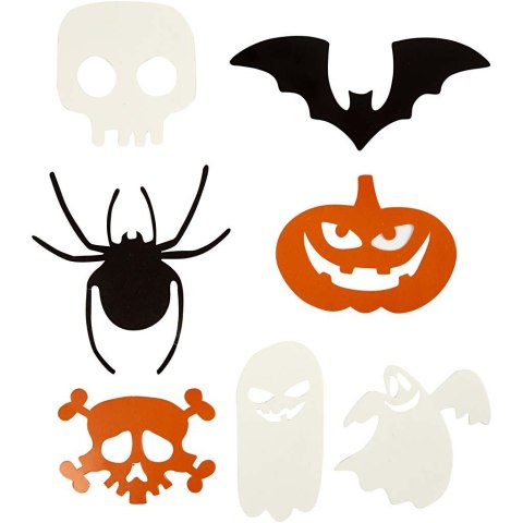 Motywy Halloweenowe z kartonu 5-10 cm Motywy Halloweenowe z kartonu 5-10 cm