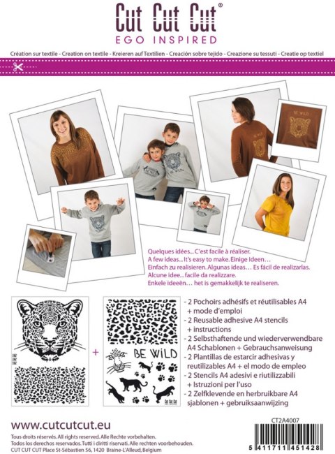2 Szablony A4 samoprzylepne Dzikość 2 Szablony A4 samoprzylepne Dzikość