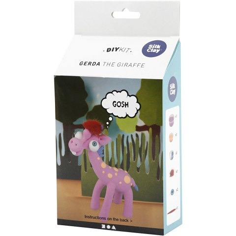 Fioletowa żyrafa z masy Silk Clay Fioletowa żyrafa z masy Silk Clay