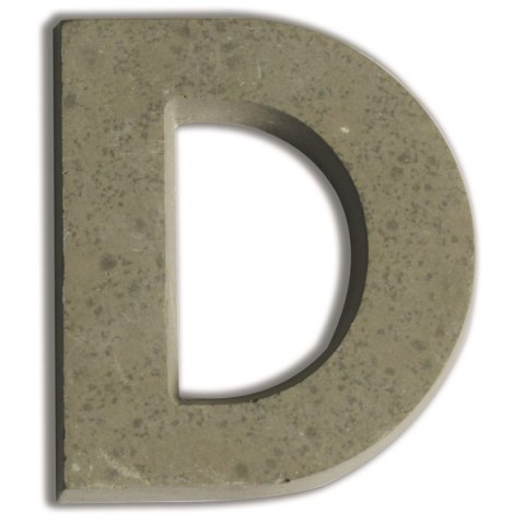 Litera D z betonu H:7,6 cm