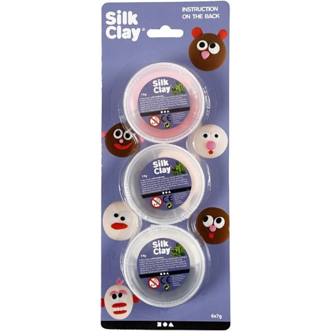 Zestaw Masa Silk Clay 6x7g kol. Kontr. Zestaw Masa Silk Clay 6x7g kol. Kontr.