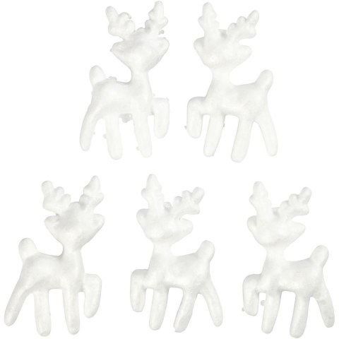 Reniferki ze Styropianu H: 11 cm 5 szt. Reniferki ze Styropianu H: 11 cm 5 szt.