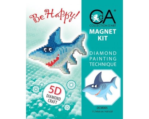 Diamentowa Mozaika z magnesem Rekin 5D Diamentowa Mozaika z magnesem Rekin 5D