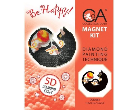 Diamentowa Mozaika z magnes Czarny kot 3 Diamentowa Mozaika z magnes Czarny kot 3