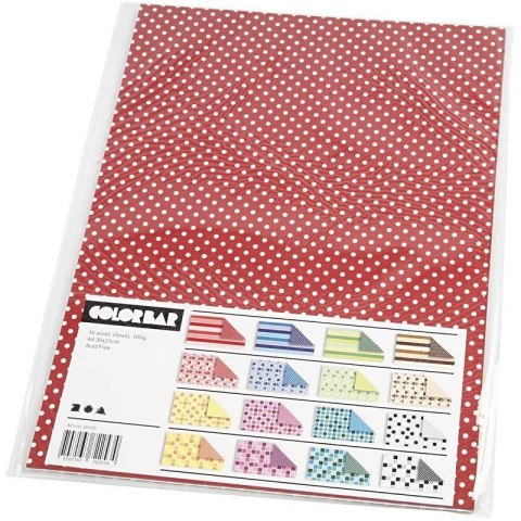Papier wzory Color Bar A4 100 g 16 ark. Papier wzory Color Bar A4 100 g 16 ark.