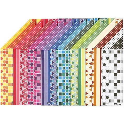 Papier wzory Color Bar A4 250 g 16 ark. Papier wzory Color Bar A4 250 g 16 ark.