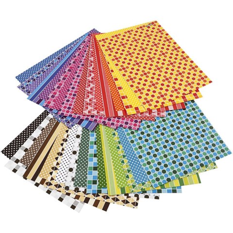 Papier wzory Color Bar A4 250 g 16 ark. Papier wzory Color Bar A4 250 g 16 ark.