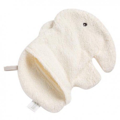 Ręcznik z kapturem i myjką, słoń, z kolekcji: