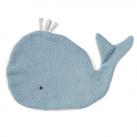 Ręcznik z kapturem i myjką, wieloryb, z kolekcji: