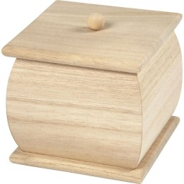 Pudełko z drewna z przykrywką 8x8x7 cm