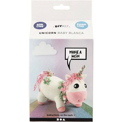 Różowy Jednorożec z mas Silk i Foam Clay Różowy Jednorożec z mas Silk i Foam Clay