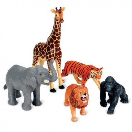 Duże figurki, zwierzęta, safari, zestaw 5 szt.