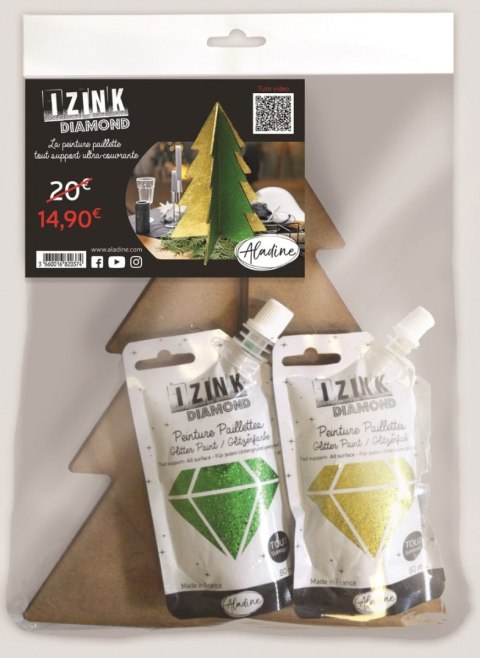 Zestaw z Farbami Brokatowymi Choinka Zestaw z Farbami Brokatowymi Choinka