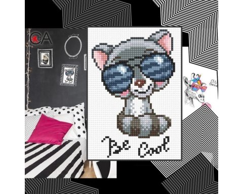 Diamentowa Mozaika 12x17 Stylowy Lemur Diamentowa Mozaika 12x17 Stylowy Lemur