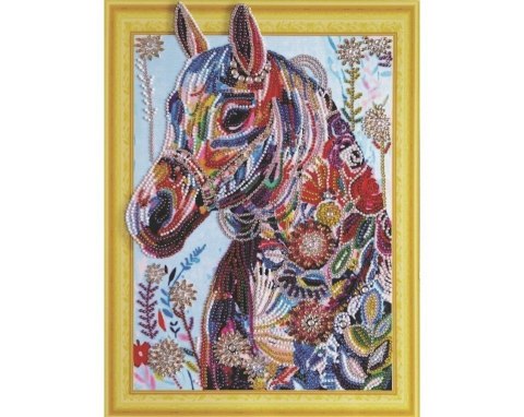 Diamentowa Mozaika 30x40 Koń w kwiatach Diamentowa Mozaika 30x40 Koń w kwiatach
