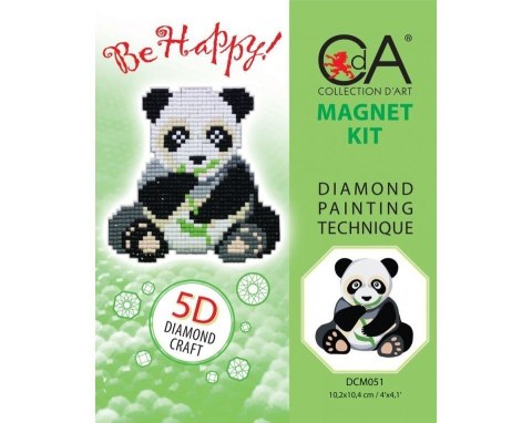 Diamentowa Mozaika z magnesem Panda Diamentowa Mozaika z magnesem Panda