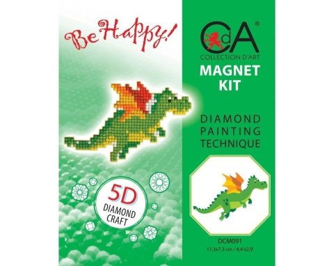 Diamentowa Mozaika z magnesem Smok Diamentowa Mozaika z magnesem Smok