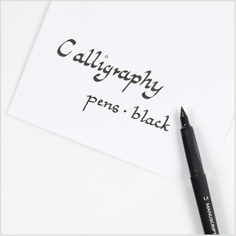 Markery do kaligrafii Czarne, 4 rozmiary Markery do kaligrafii Czarne, 4 rozmiary