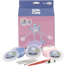 Fioletowy kosmita z masy Silk Clay