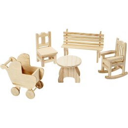 Mebelki z drewna H: 5,8-10,5 cm 50 szt.