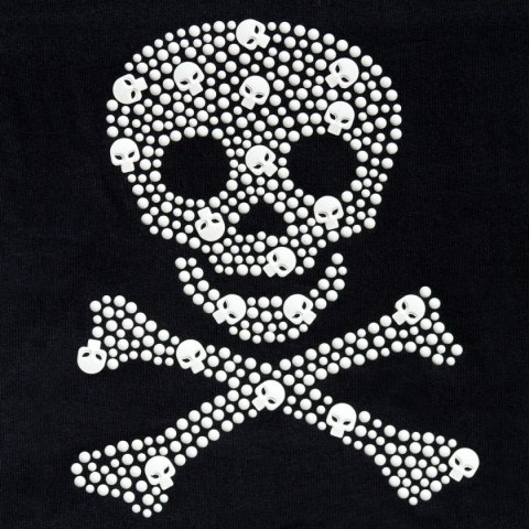 Naprasow. Ćwiekowa Piracki Symbol Biały Naprasow. Ćwiekowa Piracki Symbol Biały