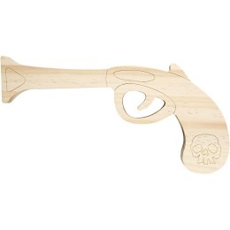 Pistolet z drewna L: 20,5 cm
