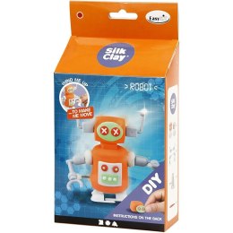 Pomarańczowy robot z masy Silk Clay