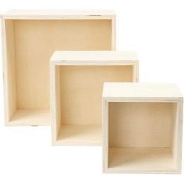 Pudełka Kwadraty H: 11, 14 i 20 cm