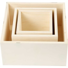Pudełka Kwadraty H: 11, 14 i 20 cm