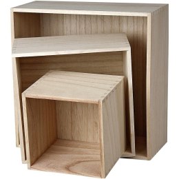 Pudełka Kwadraty H: 15, 21 i 28 cm