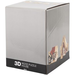 Puzzle 3D drewniane Domki 24 sztuki