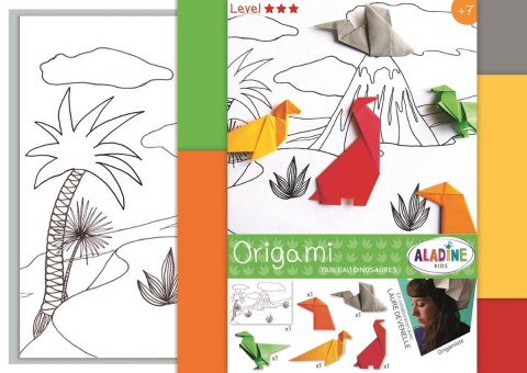Scenka z Dinozaurami Origami Scenka z Dinozaurami Origami