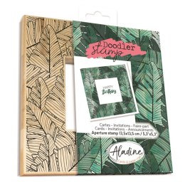 Stempel Ramka z Dużych Liści