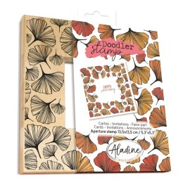 Stempel Ramka z Liści Miłorzębu Ginko