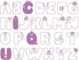 Stempelki Alfabet BARBAPAPA