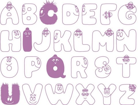 Stempelki Alfabet BARBAPAPA Stempelki Alfabet BARBAPAPA