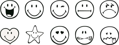 Stemple Easy Smiley Emotki 10 szt. Stemple Easy Smiley Emotki 10 szt.