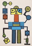 Wycinanki z kartonu Roboty