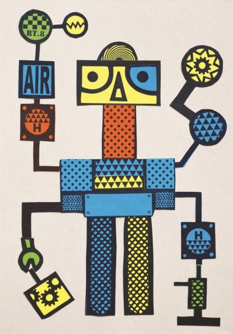 Wycinanki z kartonu Roboty Wycinanki z kartonu Roboty